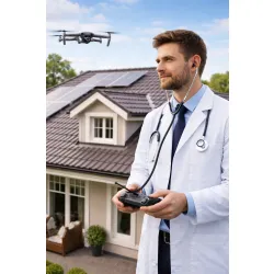 Inspekcje dachów i instalacji fotowoltaicznych z pomocą drona
